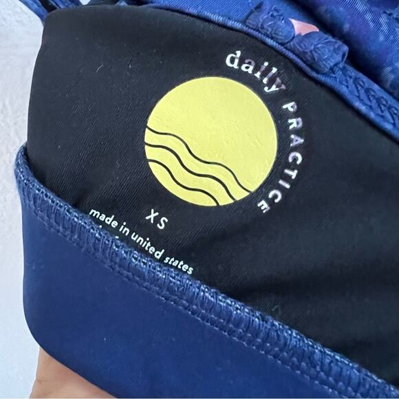 NWOT Anthropologie Daily Practice Sport Bra Blue Strappy XS - Picture 3 of 4